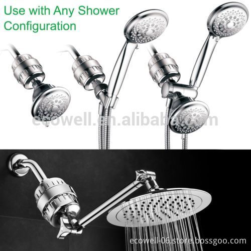 Replaceable Universal Chlorine Remove 3 Stage KDF Carbon Shower Filter Cartridge/ shower water purifer